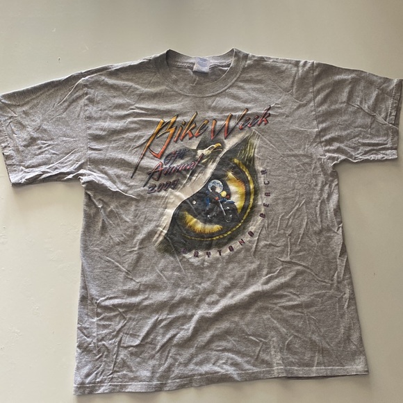 Daytona Beach Bike Week 64th Annual 2005 Eagle MotorCycleMens TShirt Large Grap - Picture 2 of 7